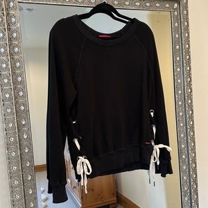 Black crew neck sweater